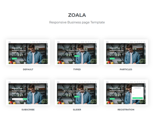 Zoala - Modèle HTML5 pour une page - 1