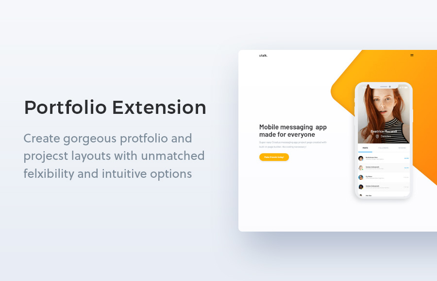 Extension pour portfolio thématique de WordPress Creatus