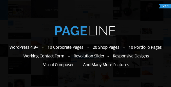 PageLine - Thème WordPress polyvalent basé sur Bootstrap - Corporate WordPress