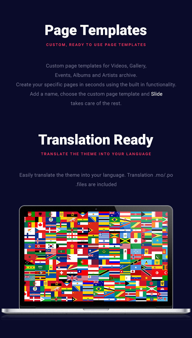 Traduction de diapositives de thèmes WordPress