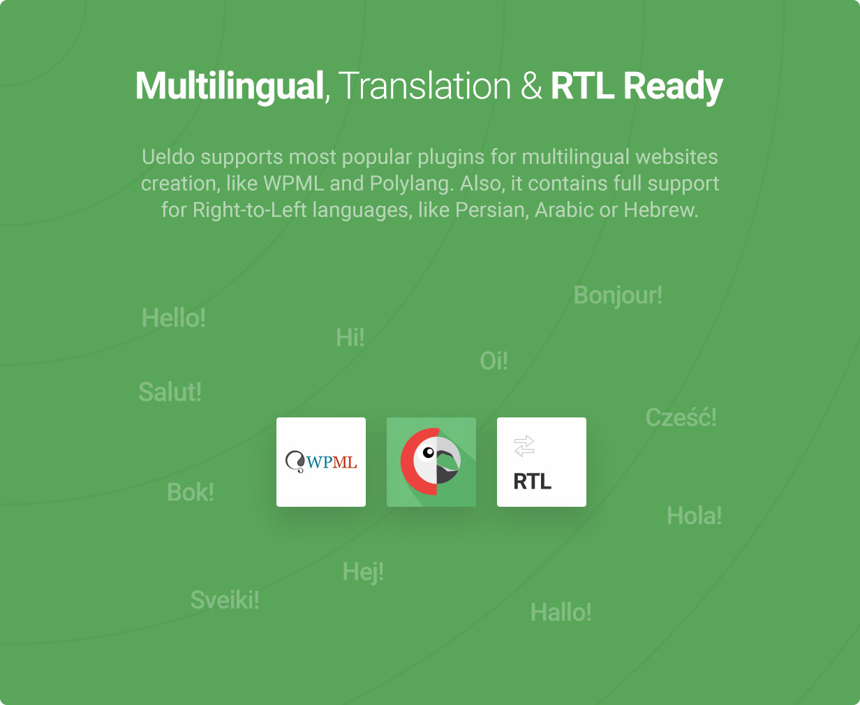 Multilingue, prêt pour la traduction, rtl, prêt pour rtl, support rtl