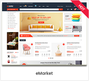 eMarket - eCommerce et marché polyvalent WooCommerce WordPress Theme