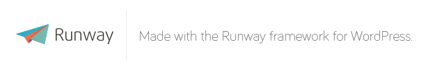 Fait avec le framework Runway pour WordPress.