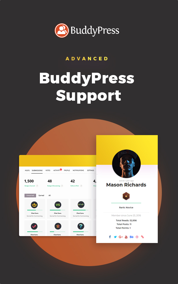 Advanced Buddypress Support "title =" Prise en charge avancée de Buddypress
