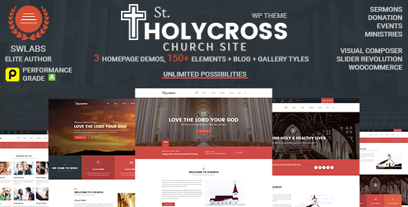 Thème WordPress de l'Eglise HolyCross Church