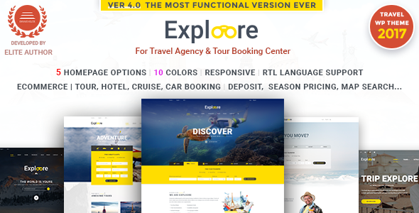 Voyage réservation voyage WordPress theme EXPLORE Travel