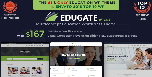 Thème WordPress pour l'éducation | Instruction WP Edugate