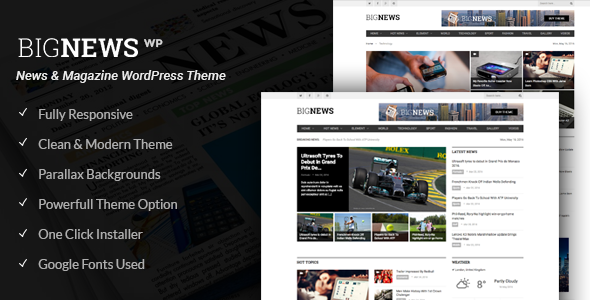 Excellentes nouvelles - Thème WordPress pour les journaux (nouvelles, magazines, blogs)