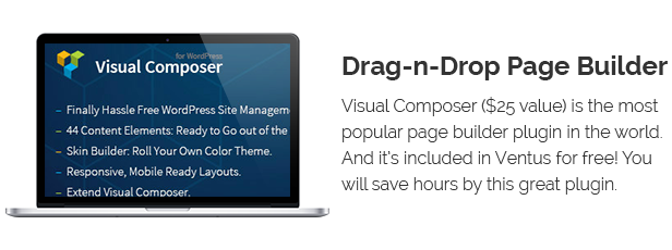 Le meilleur générateur de page glisser-déposer - Visual Composer - Le meilleur générateur de page de thème responsive