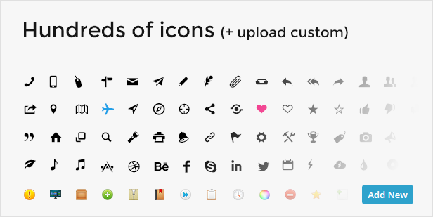 Des centaines d'icônes (+ téléchargement personnalisé)