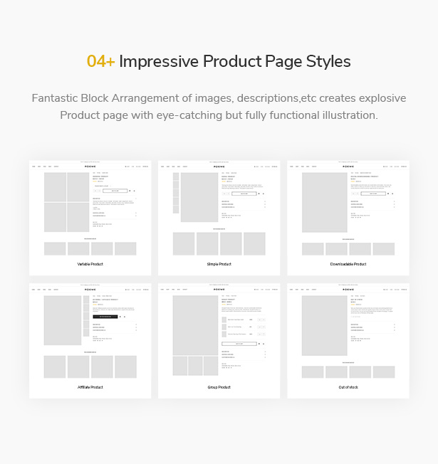 Styles de page produit impressionnants