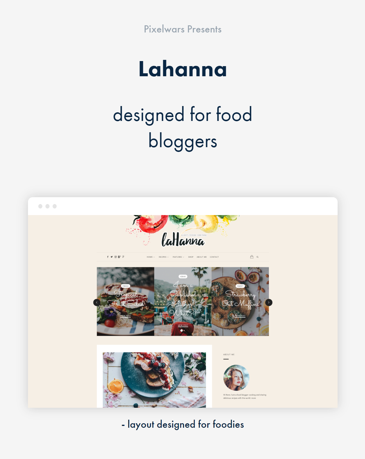 article pixelwars - thème blog lahanna food wordpress pour les blogueurs de nourriture