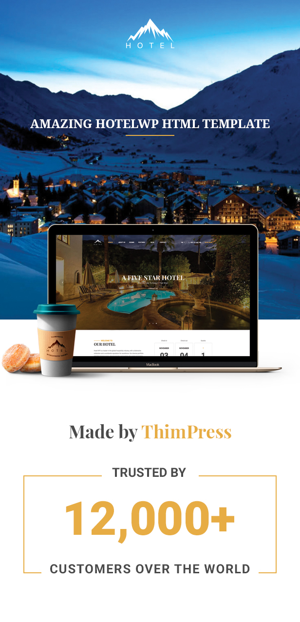 Thème WordPress Hotel - Choisi par 12k clients
