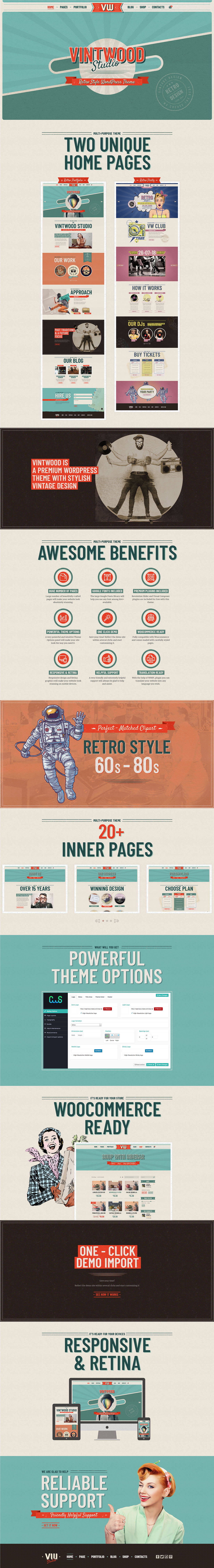 VintWood - un thème Vintage, WordPress rétro