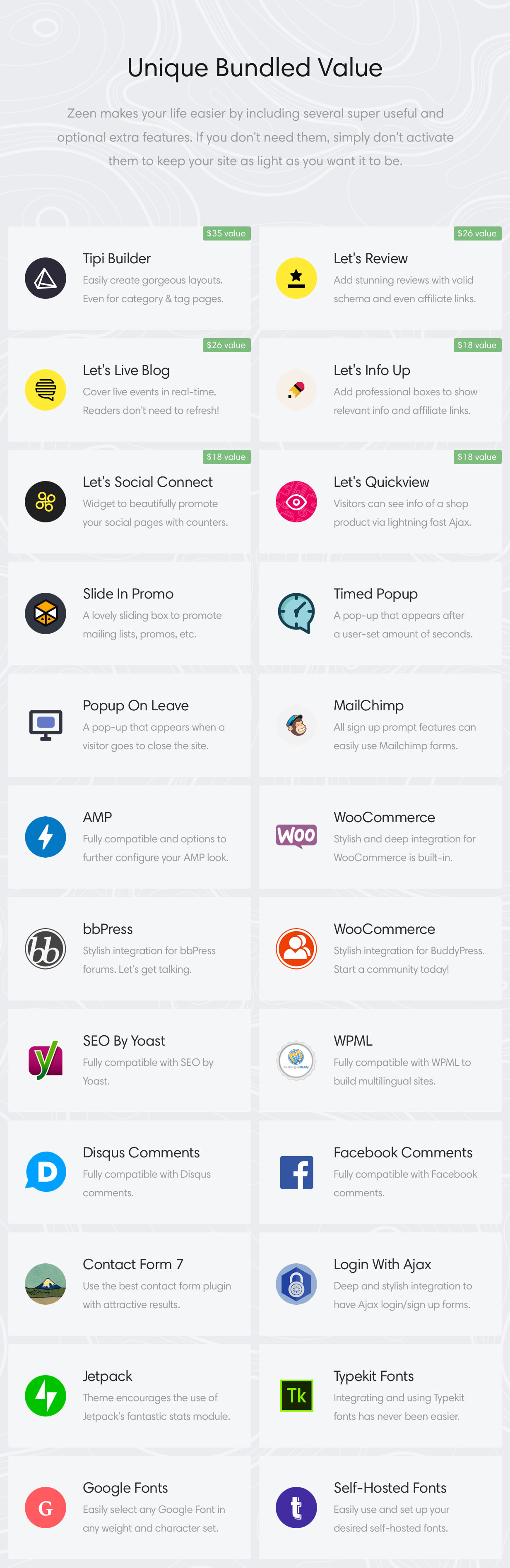 Zeen a beaucoup de plugins et de valeur