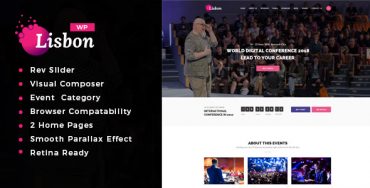 Lisbonne – Thème WordPress pour conférences et événements Theme Division