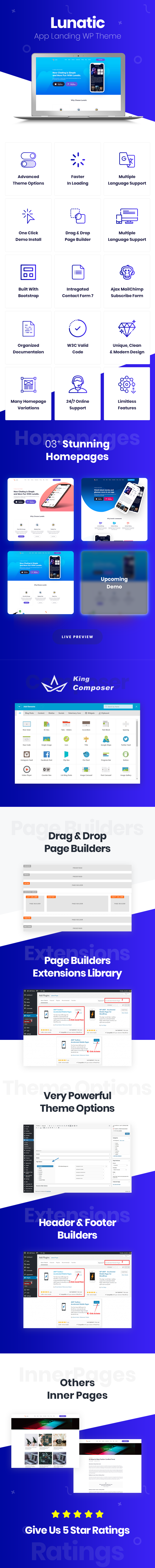 app, application de débarquement, application de landing page, modèle d'application de destination, thème de l'application wordpress de destination, app store, application de création de landing page, landing page, marketing, application mobile de landing page, thème wordpress
