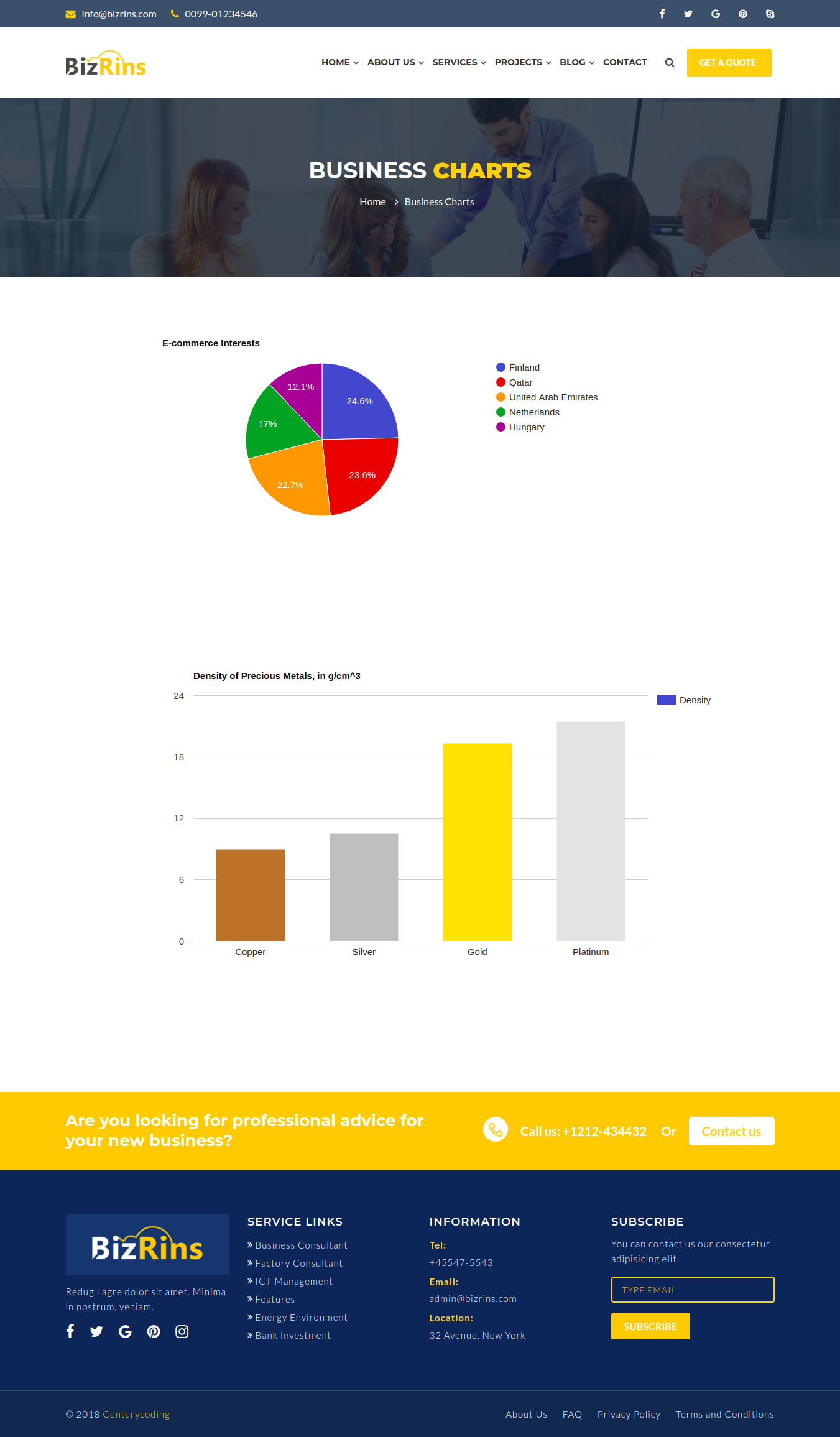 Bizrins business chart