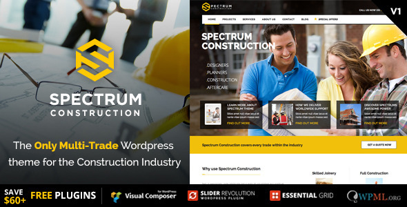 Spectrum - Thème d'entreprise de la construction multi-commerciale