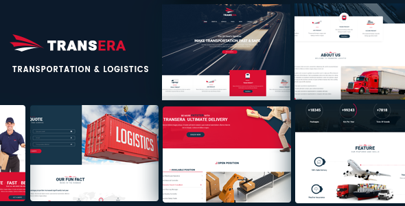 Thème WordPress Logistique Logistique WP Transera (logistique, transport, marchandises)