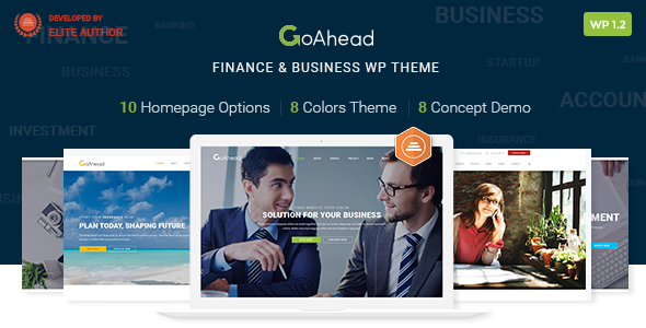 Thème WordPress Finance | Finance WP GoAhead (finance, comptabilité, conseil, démarrage)