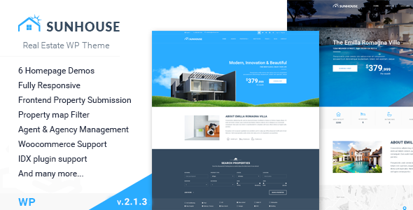 Sun House - WP immobilier | Thème WordPress immobilier responsive