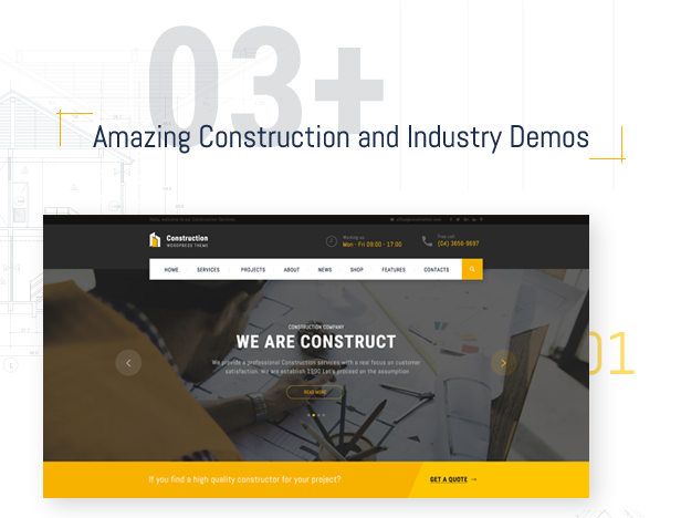 03 projets de construction