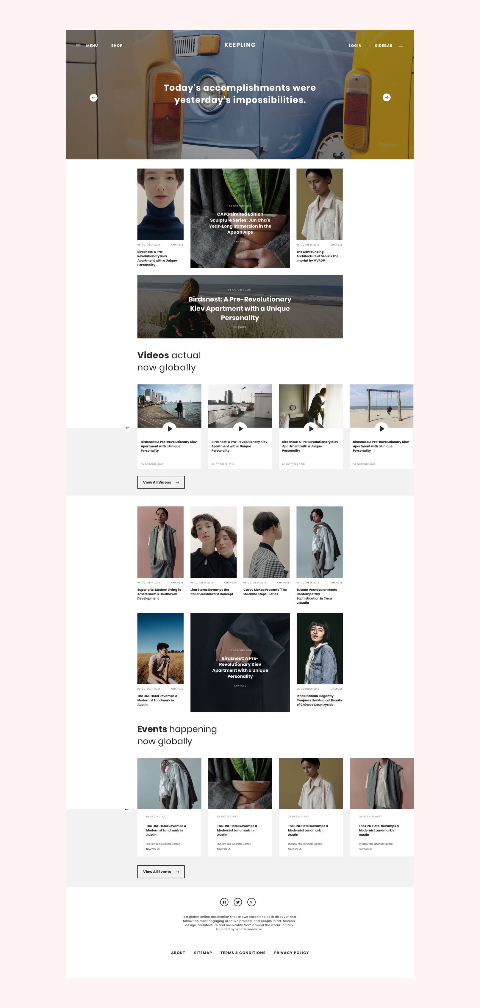 Modèle de téléchargement de blog et Shop Magazine PSD