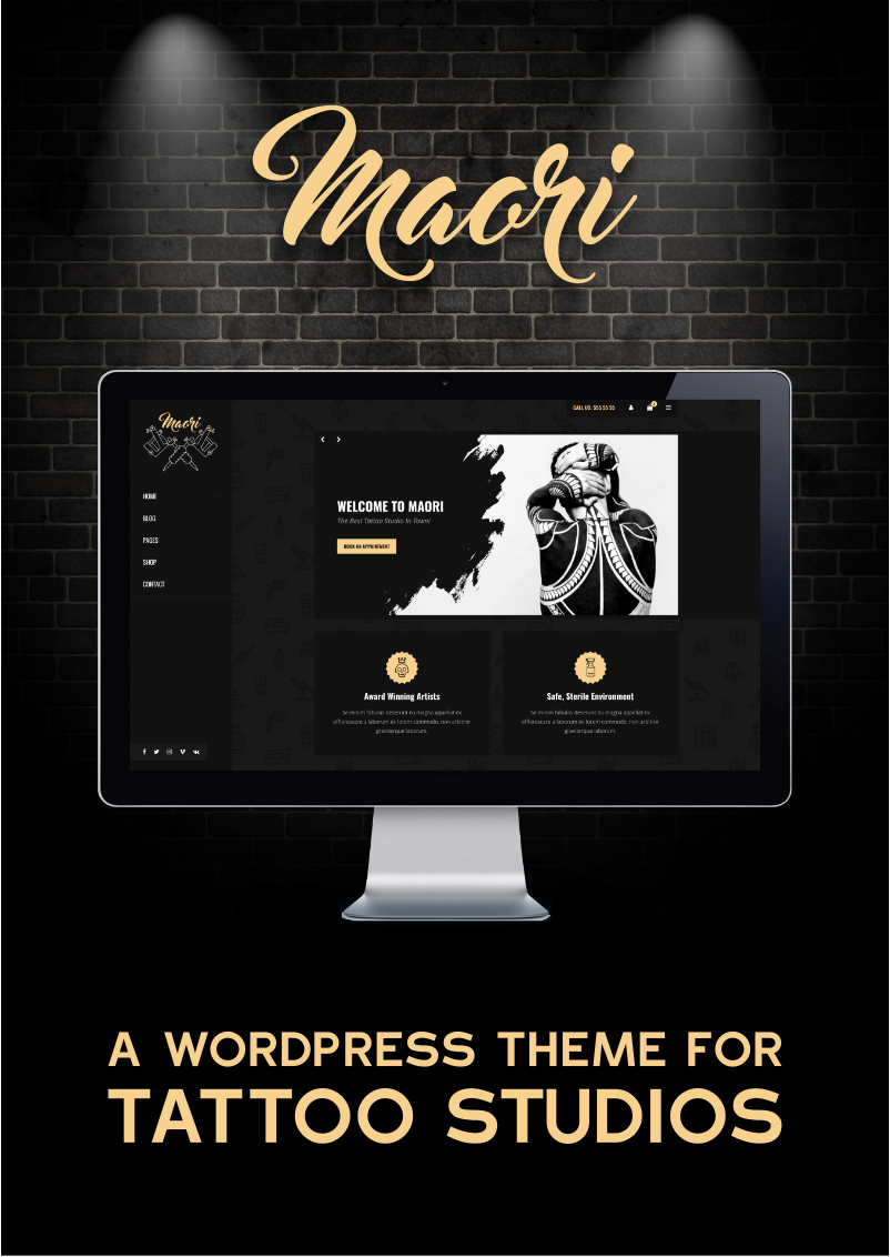 Thème WordPress Tattoo Studio Maori