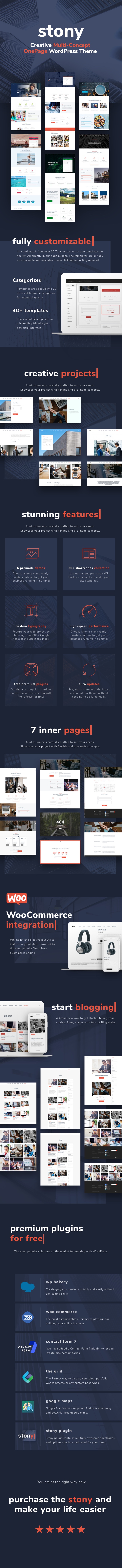 Stony - Thème WordPress multi-usage pour une page - 4