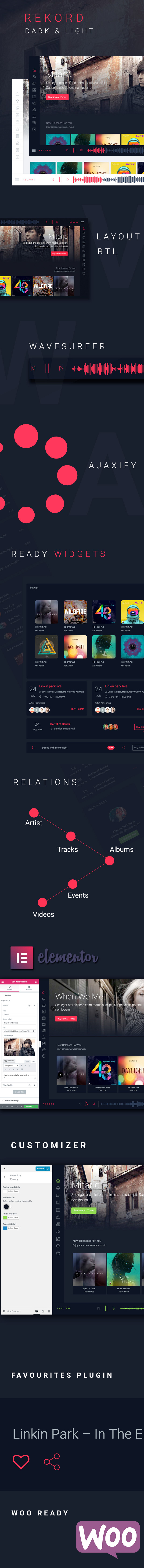 Rekord - Thème WordPress polyvalent pour la musique et les événements Ajaxify - 1