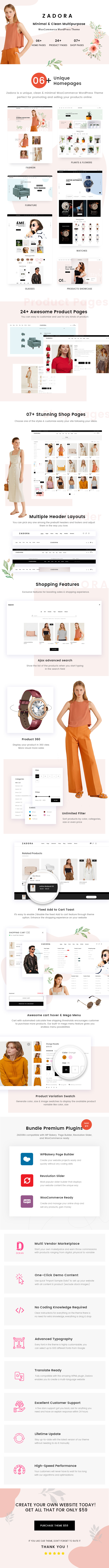 Thème WordPress WooCommerce polyvalent minimal et propre