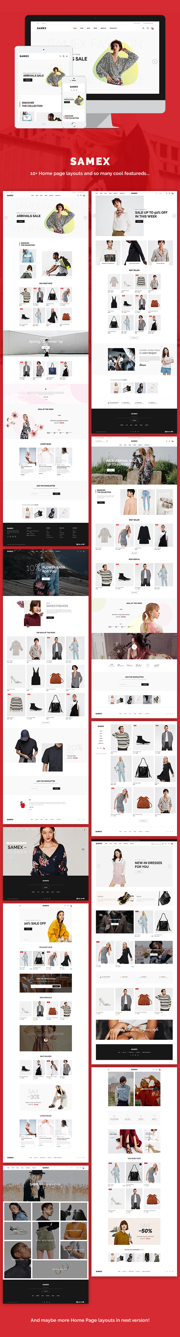 Samex - Thème WordPress pour WooCommerce propre et minimal - 1