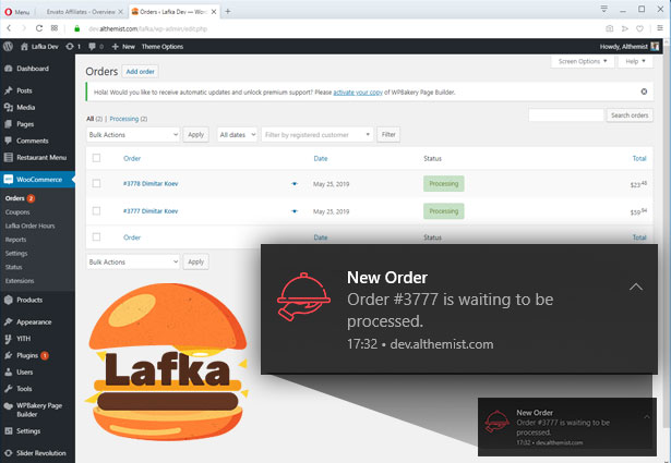 Lafka - Thème WooCommerce pour Burger Pizza - Livraison rapide - Restaurant