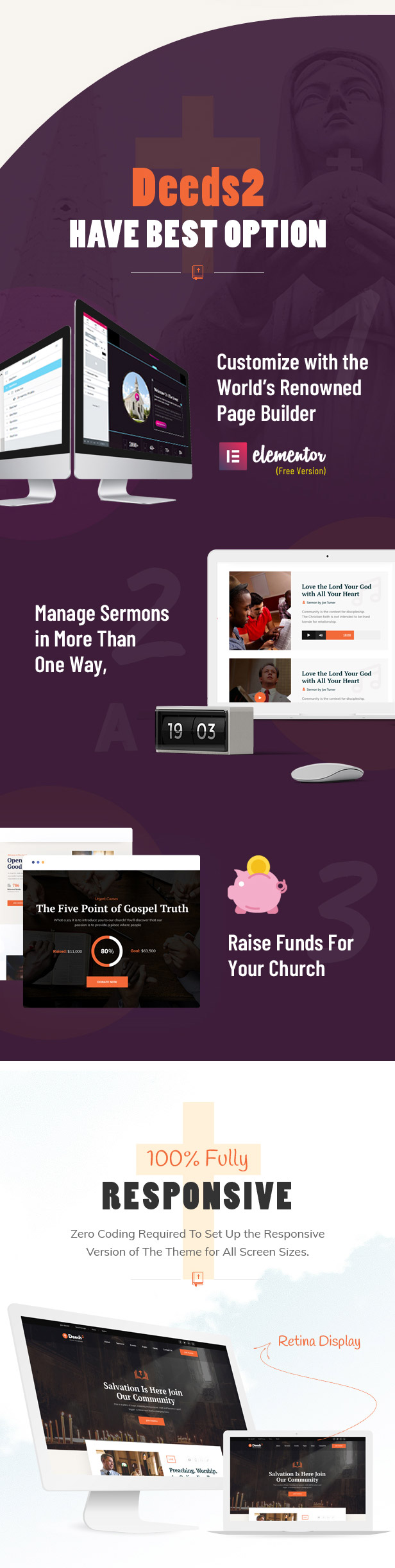 Deeds2 - Thèmes WordPress pour Religion et Eglise - 3
