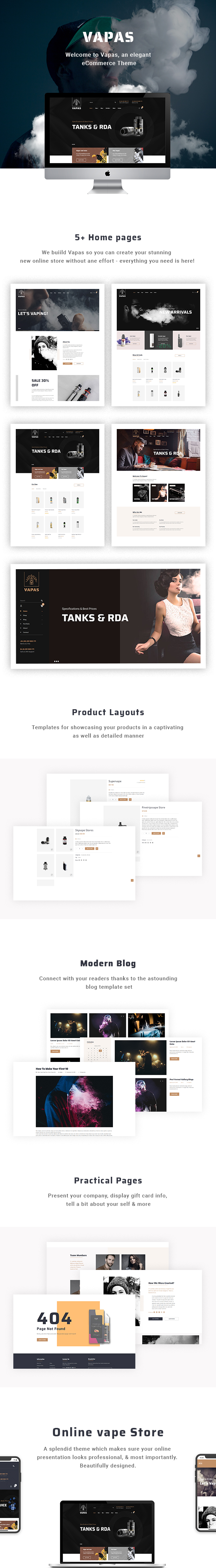 Vapas - Vape Store WooCommerce Thème WordPress - 1