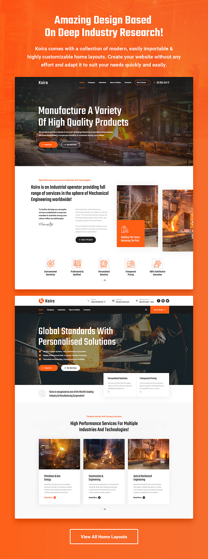 Koira - Thème WordPress pour l'industrie et la fabrication - 2
