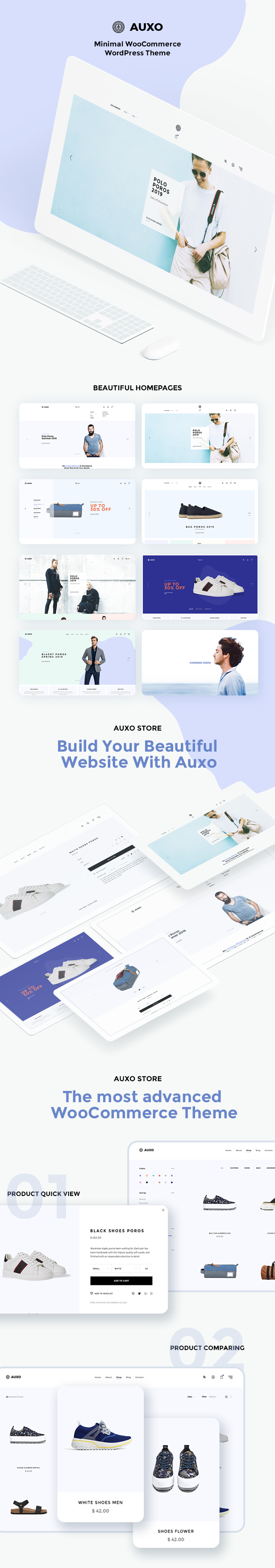 Auxo - Minial WooCommerce Shopping Thème WordPress - 9