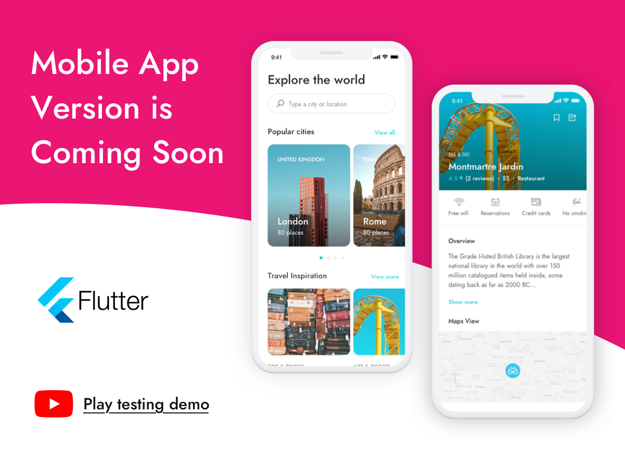 Meilleur guide de voyage de la ville Laravel Theme & App