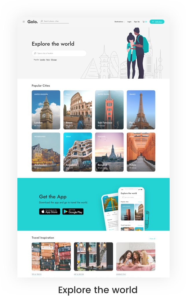 Guide de voyage de la ville Thème WordPress