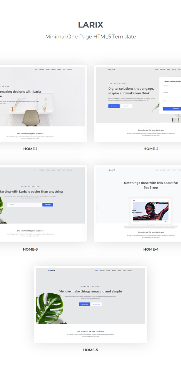 Larix - Modèle HTML5 d'une page au minimum - 1