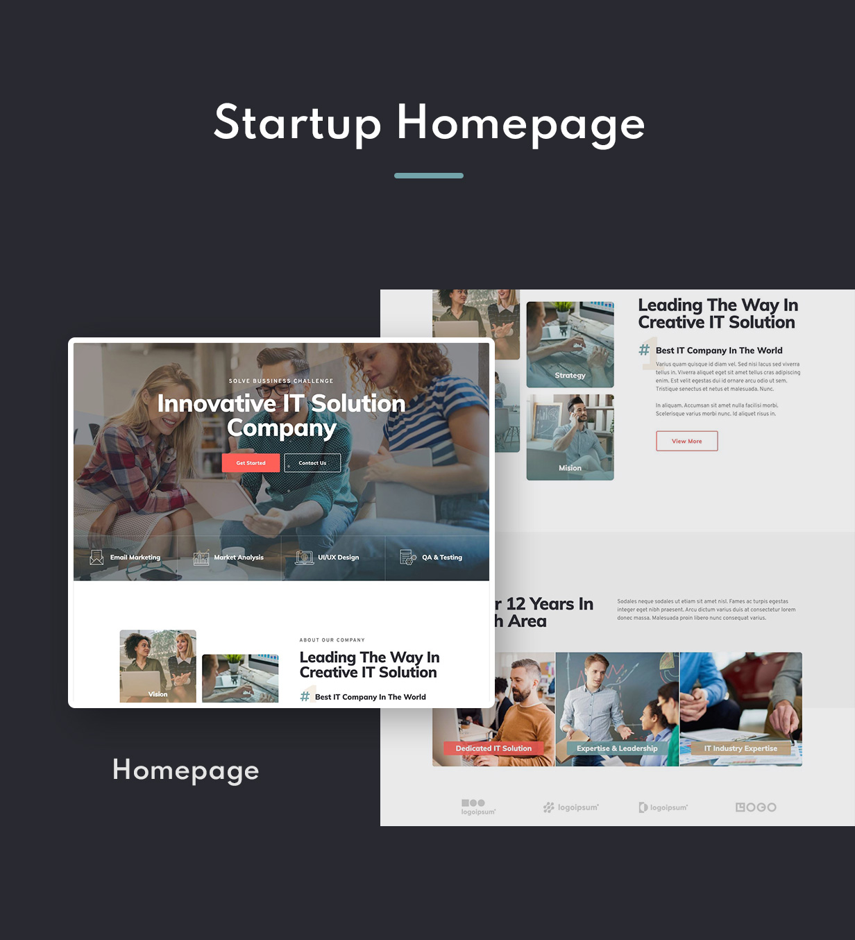 Techiz | Affaires & Startup Kit de modèles Elementor - 1