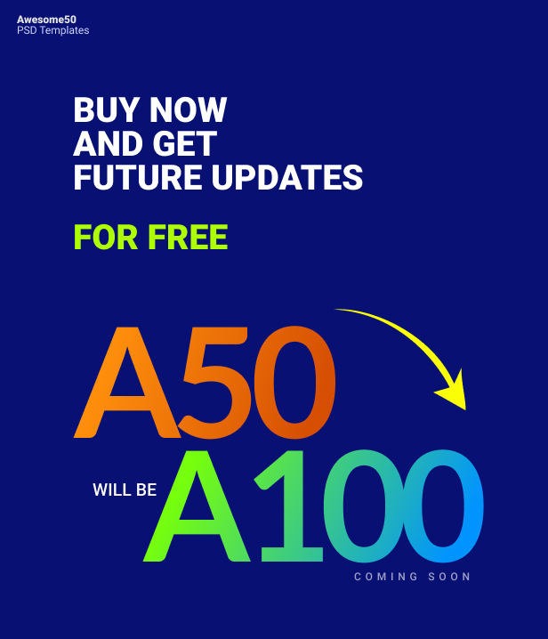 Awesome50 | Une collection en gros de 50 pages de destination multi-entreprises et pages d'accueil modèle PSD - 6