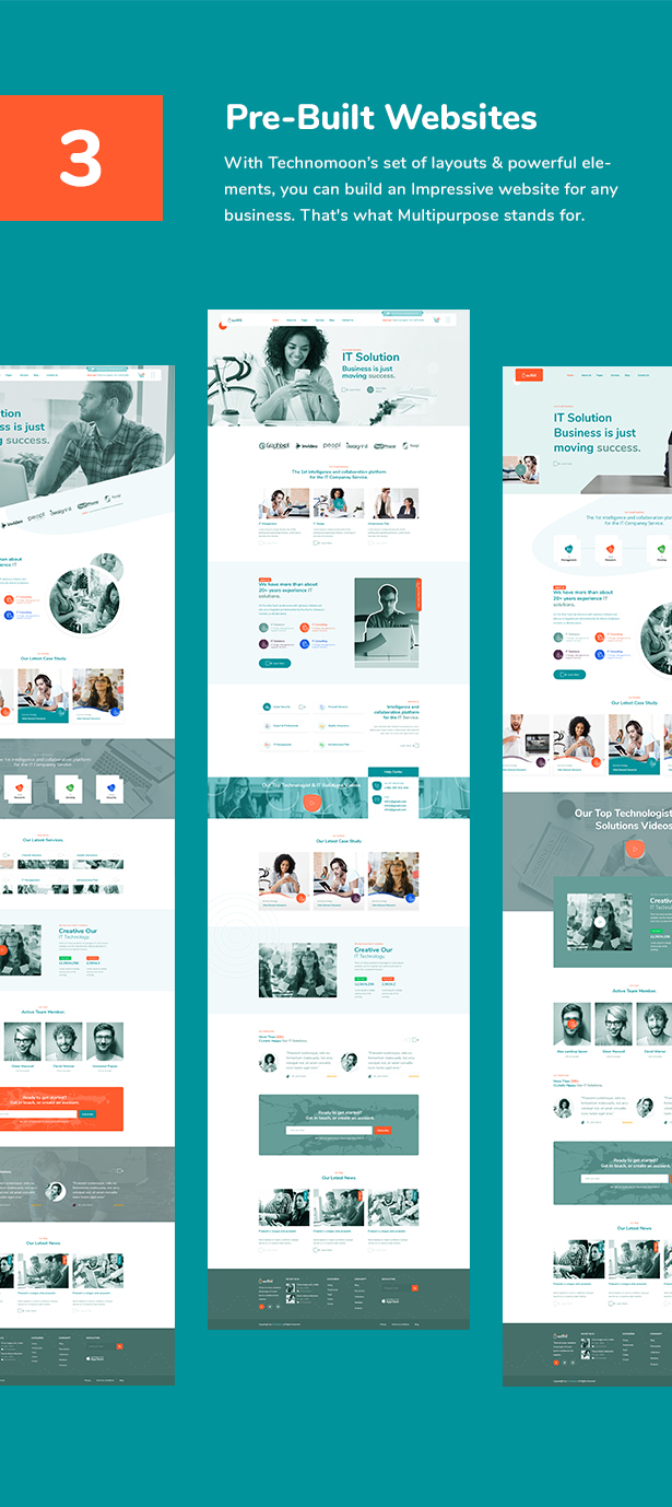Techno Moon - Thème WordPress pour solutions et services informatiques - 3