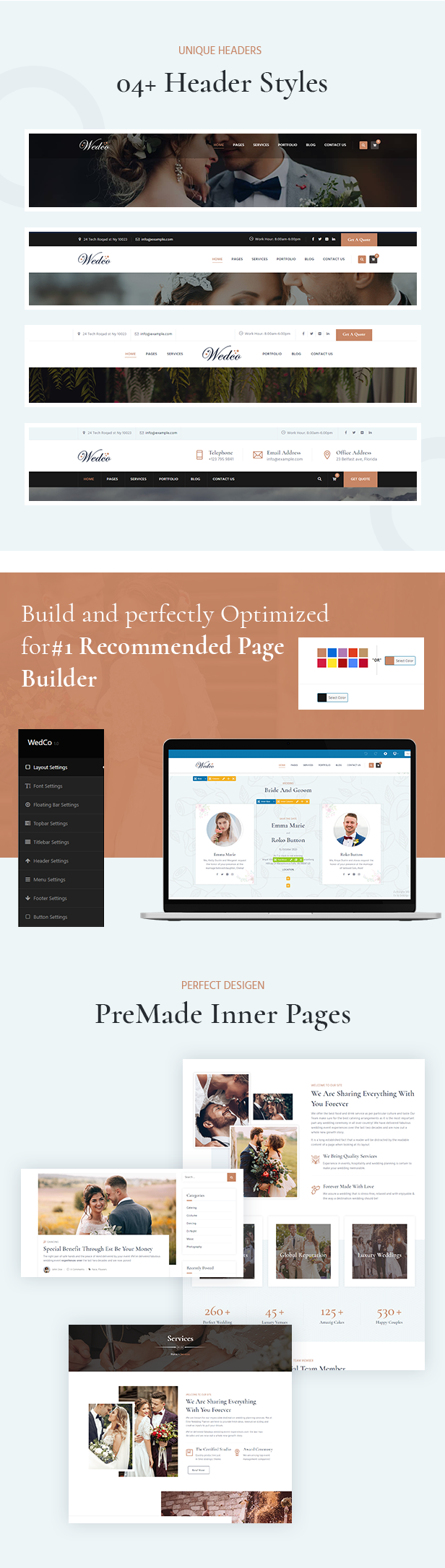 Thème WordPress de mariage Wedco