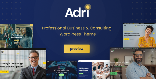 Thèmes WordPress sur les ventes | Adri - Thème WordPress Business and Consulting