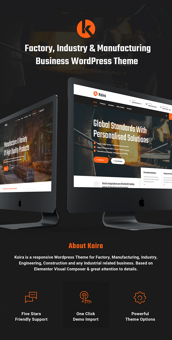 Koira - Thème WordPress pour l'industrie et la fabrication - 1