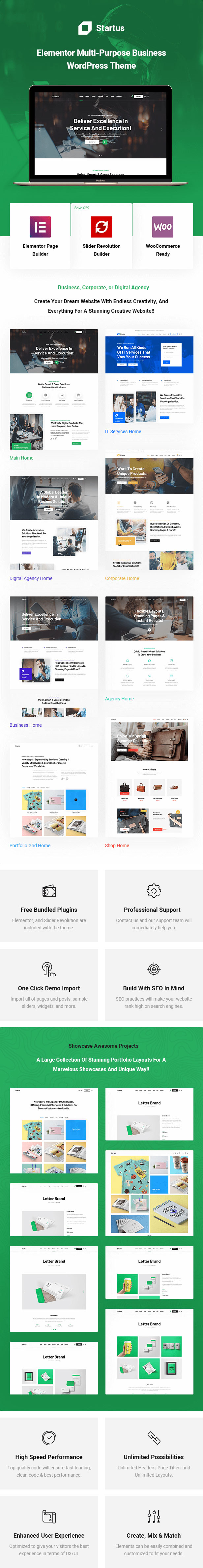 Startus - Thème WordPress polyvalent pour les entreprises - 1