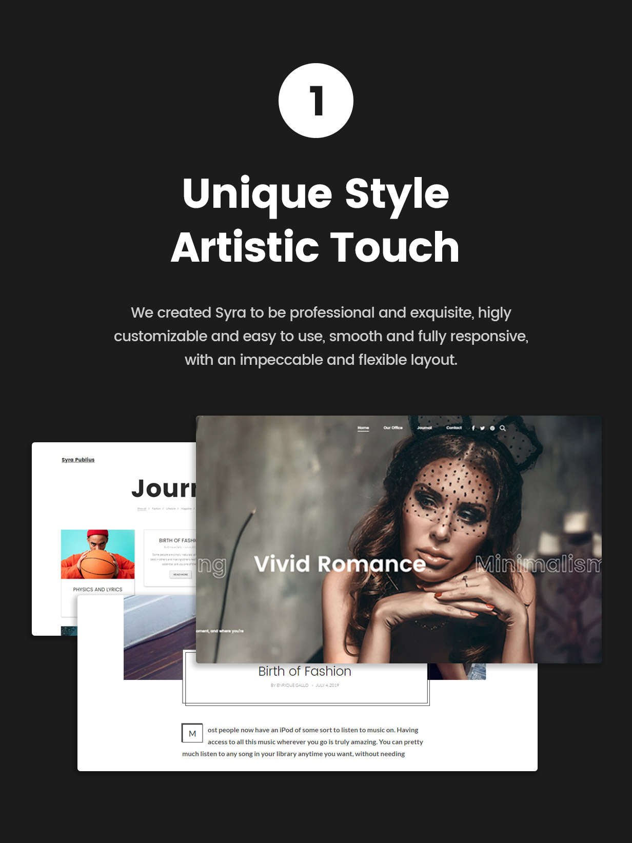 Syra - Un thème WordPress portefeuille minimal vitrine - 1